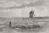 FRANCE. The Mill at Crecy, showing where the English reserves were posted 1887