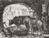 ISRAEL. A Stable at Bethlehem 1875 old antique vintage print picture