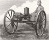 MILITARIA. The gatling gun 1872 old antique vintage print picture