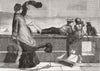 FAMILY. Farewell 1875 old antique vintage print picture