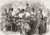 NEW YORK. A flower mission in. Making up Bouquets for Hospitals & Prisons 1877