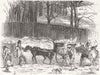 LONDON. London Ice-Carts 1866 old antique vintage print picture