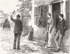 SOCIETY. O' Rourke waved hat party gathered door glance Angela 1885 old print