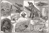 AUSTRALIA. Hydraulic gold-mining in the Australian alps 1885 antique print