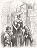 TOWNS. The Street Carol 1851 old antique vintage print picture