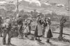 ISLE OF WIGHT. Children decorating Wootton Bridge 1885 old antique print