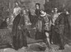 VENICE. Prize-painting, trial Merchant of 1862 old antique print picture