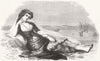 SYRIA. The Maid of Damascus 1844 old antique vintage print picture
