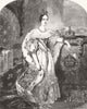 SPAIN. Isabella II, Queen of Spain 1844 old antique vintage print picture
