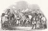 HORSES. Horse-racing in the Reign of Charles II 1844 old antique print picture