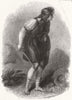 PORTRAITS. Specimen of Wood-engraving-Imogene, after Westall 1844 old print