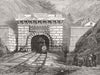 FRANCE. North entrances to the Mont Cenis Tunnel, Modane 1871 old print