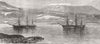 GREENLAND. The Alert and Discovery in the harbour of Godhavn, Disco 1875 print