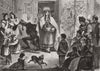 ALSACE. Christmas customs in Alsace 1875 old antique vintage print picture