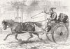 SERBIA. War. Town crier leaving Aleksinac after the evacuation 1876 old print