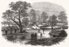 GHANA. The camp at Dunquah 1874 old antique vintage print picture