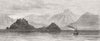 EGYPT. Pharaoh's Island (Jezirat Faraun) ; Jebel-el-Nur. Red Sea 1874 print