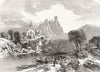 GERMANY. Beilstein, on The Moselle 1845 old antique vintage print picture