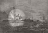 MAYO. Evolutionary fleet. Repelling attack Torpedo-boats, in Blacksod Bay 1885
