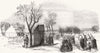 LONDON. Skating in the Regent's Park 1844 old antique vintage print picture