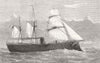 ITALY. The Magenta, French Ironclad, burnt in Toulon harbour 1875 old print