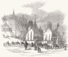 BURMA. The Gilded Pagoda, at Pyay 1853 old antique vintage print picture