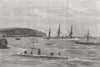 MALTA. Last of Sultan-ship sinking Comino channel, between Gozo 1889 old print