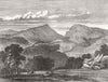 INDIA. Lalbourah's gate, in the Lushai country 1872 old antique print picture