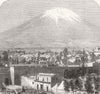 PERU. The volcano of Misti, or Arequipa, in Southern Peru 1863 old print