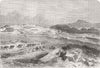 ETHIOPIA. The intrenched position of Adigerat 1868 old antique print picture