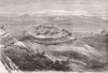ETHIOPIA. Village on the pass between Ashenge and Lat 1868 old antique print