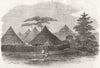 ETHIOPIA. House at Magdala consul Cameron & rev Dr Stern imprisoned 1868 print