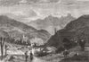 MEXICO. Real del Monte, Mexico 1868 old antique vintage print picture