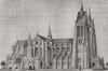 PAKISTAN. The new cathedral, Lahore, India 1880 old antique print picture