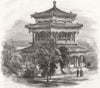 CHINA. A Portion of the emperor of China's summer palace, near Beijing 1861
