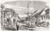 PAKISTAN. Punjab-street, or La Grande rue, Pehtang 1860 old antique print