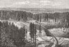 PACIFIC. The central Pacific railway North America. Long ravine bridge 1868
