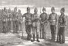 MILITARIA. The Scottish Volunteers 1881 old antique vintage print picture