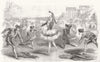LONDON. The Spanigh Dancers, at the Haymarket Theatre 1854 old antique print