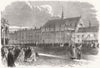 CAMBRIDGE. Royal. College boat clubs marching past Prince Princess Wales 1864