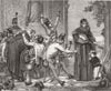 FAMILY. The Widow 1861 old antique vintage print picture