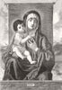 BIBLE. The Virgin and child 1856 old antique vintage print picture