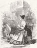 BEDFORDSHIRE. Pillow-lace working in Bedfordshire 1859 old antique print
