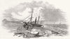 LIVERPOOL. The Late collision on the Mersey-The Rambler Ashore 1846 old print