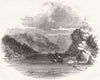 SHIPS. Upset of the Jupiter steamer, in the severn 1846 old antique print