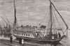 EGYPT. A Dahabeah 1880 old antique vintage print picture