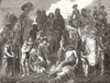 CALAIS.Edward's generosity to people of during siege 1346 1847 old print