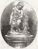 DOGS. 2-Innocence defended by Fidelity-Benzoni 1851 old antique print picture