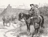 HORSES. Children on Ponies 1881 old antique vintage print picture