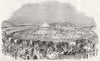 NEW YORK. The Great Poughkeepsie Cattle show 1844 old antique print picture
